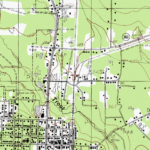 Topographic Map of J and E Junction, TX