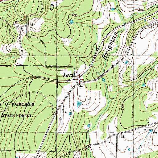 Topographic Map of Java, TX