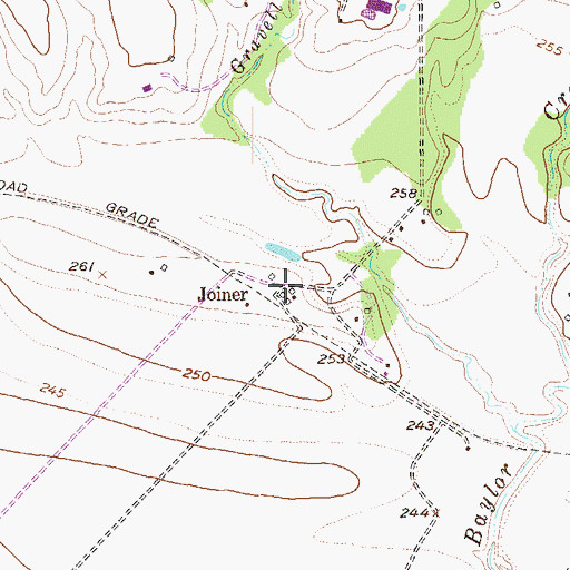 Topographic Map of Joiner, TX