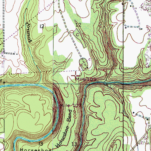 Topographic Map of Lower Factory (historical), AL