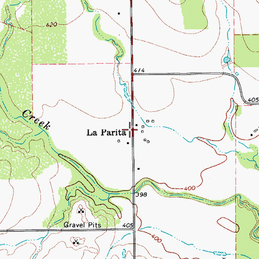 Topographic Map of La Parita, TX