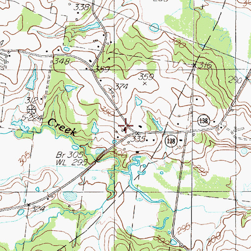 Topographic Map of Lamar, TX