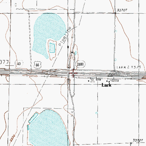 Topographic Map of Lark, TX