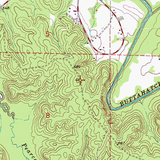 Topographic Map of Mays Cemetery, AL