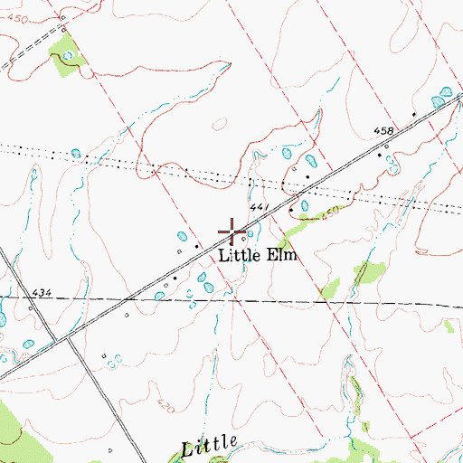 Topographic Map of Little Elm, TX