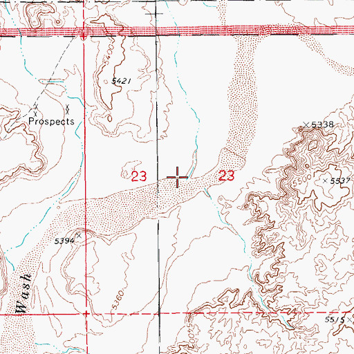 Topographic Map of Wildhorse Wash, AZ