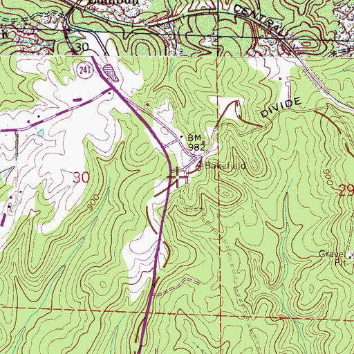 Topographic Map of McCollough School (historical), AL