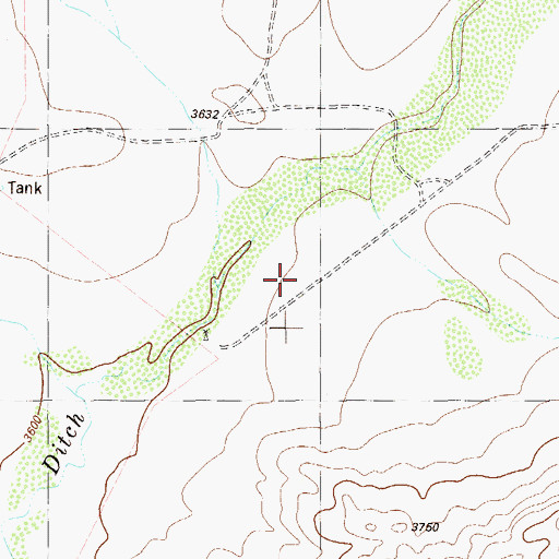 Topographic Map of Loy Place, TX