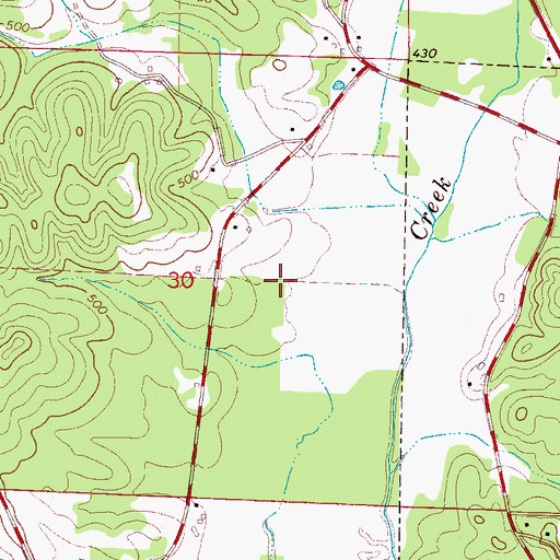 Topographic Map of Mosley Cemetery, AL