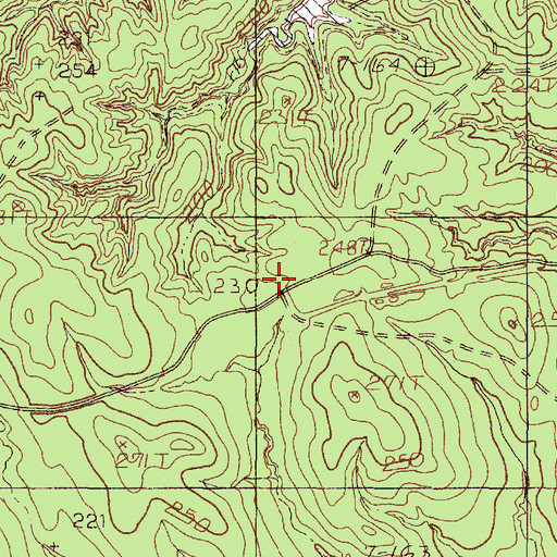 Topographic Map of Monterey, TX