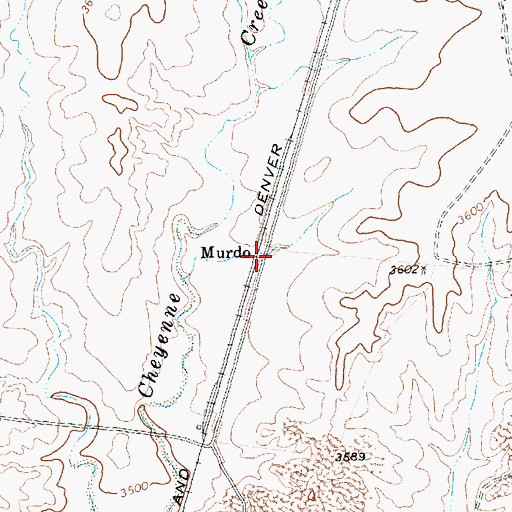 Topographic Map of Murdo, TX