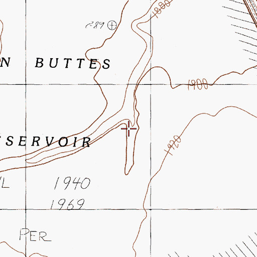 Topographic Map of Negro Crossing, TX
