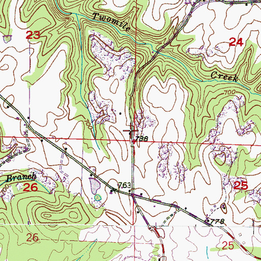 Topographic Map of New Home School (historical), AL