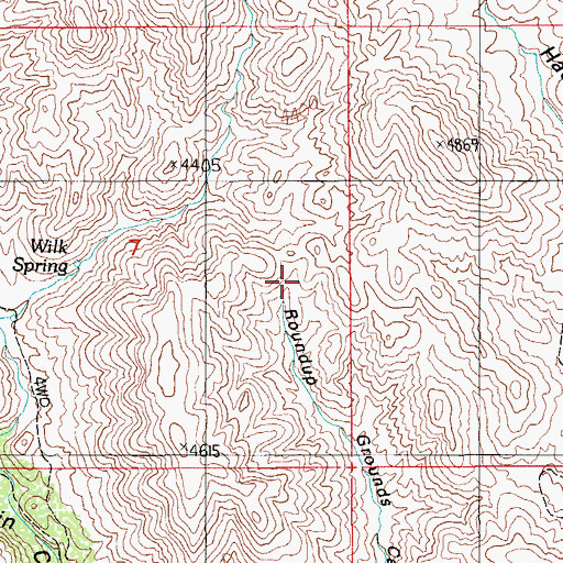 Topographic Map of Wilk Spring, AZ