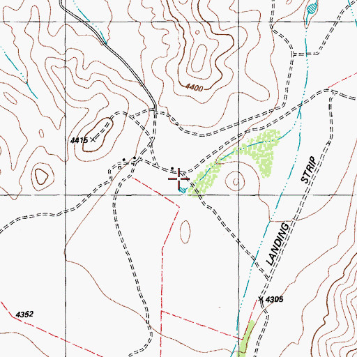Topographic Map of Old Parker Place, TX