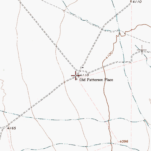 Topographic Map of Old Patterson Place, TX