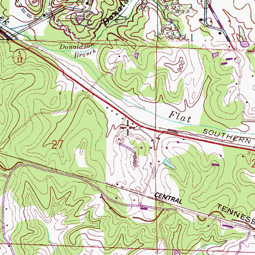 Topographic Map of Northside Church, AL