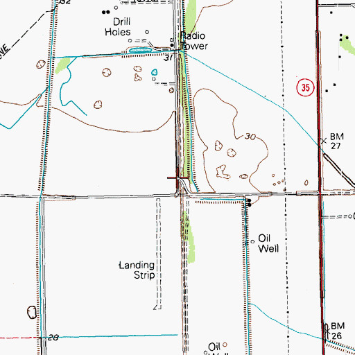Topographic Map of Pheasant, TX