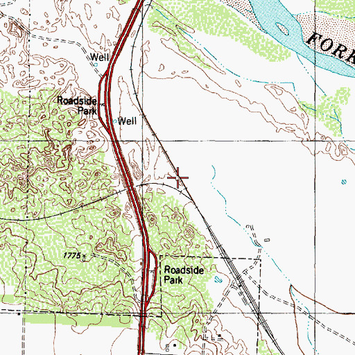 Topographic Map of Plains Junction, TX