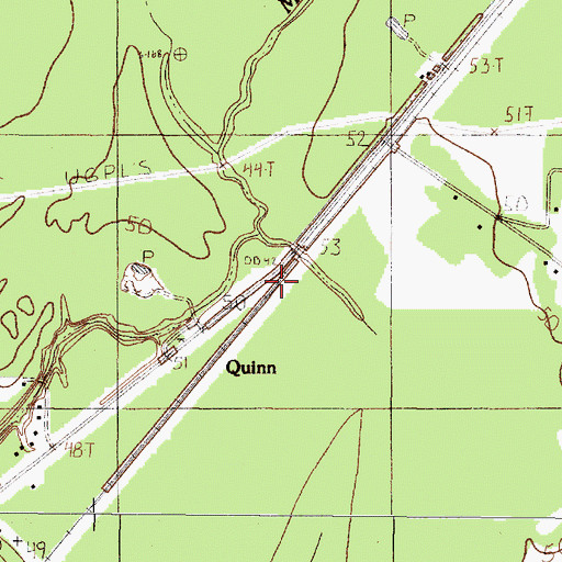 Topographic Map of Quinn, TX