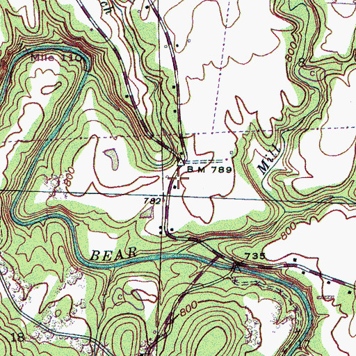 Topographic Map of Old Zion Church (historical), AL