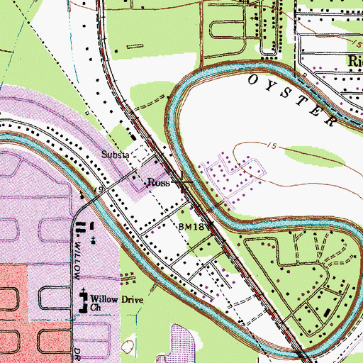 Topographic Map of Ross, TX