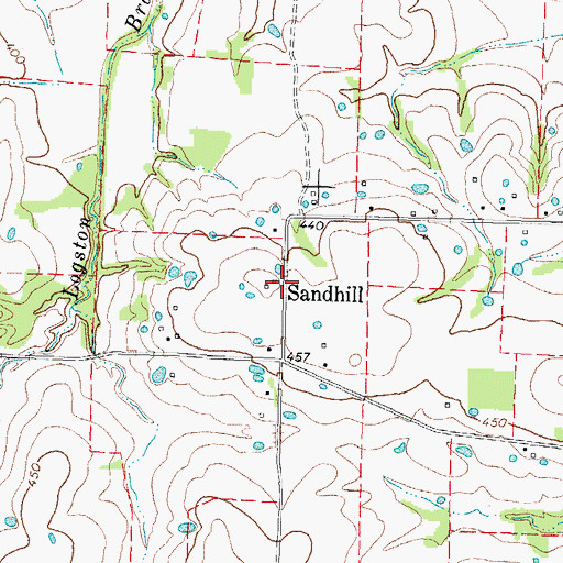 Topographic Map of Sandhill, TX