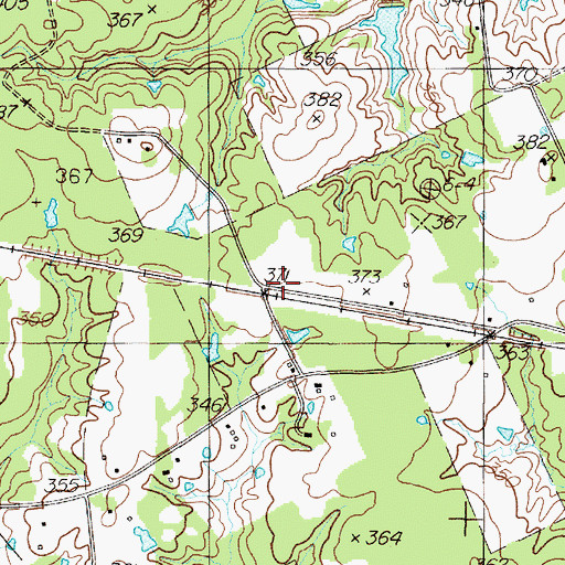 Topographic Map of Saxet, TX