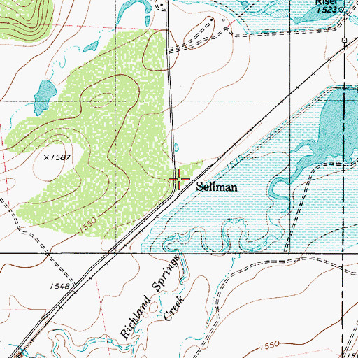 Topographic Map of Selman, TX