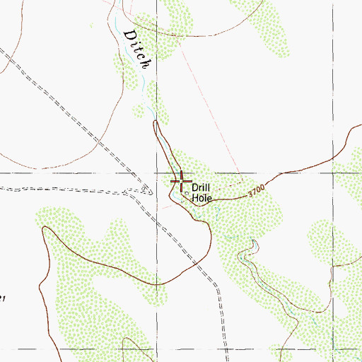 Topographic Map of Sid Place, TX