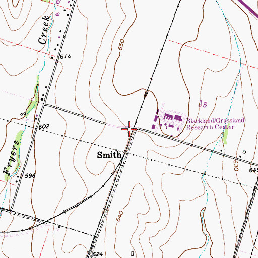 Topographic Map of Smith, TX