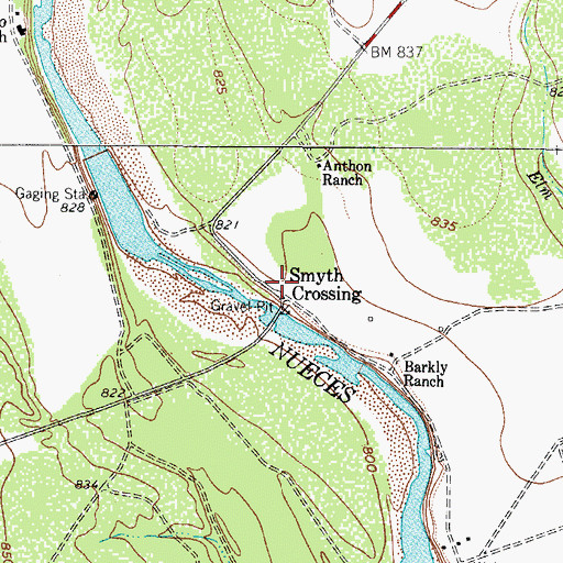 Topographic Map of Smyth Crossing, TX