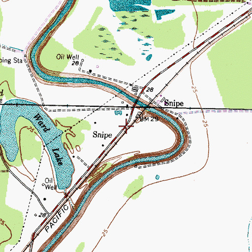 Topographic Map of Snipe, TX