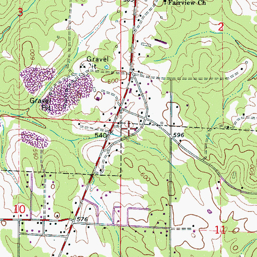 Topographic Map of Riley Baccus Family Cemetery, AL
