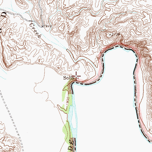 Topographic Map of Solis, TX