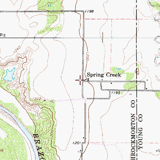 Topographic Map of Spring Creek, TX