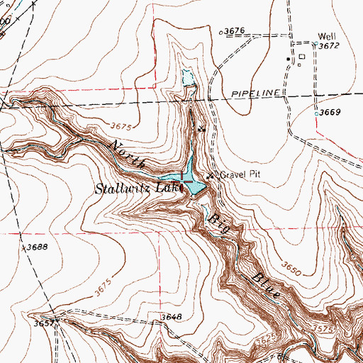 Topographic Map of Stallwitz Lake, TX