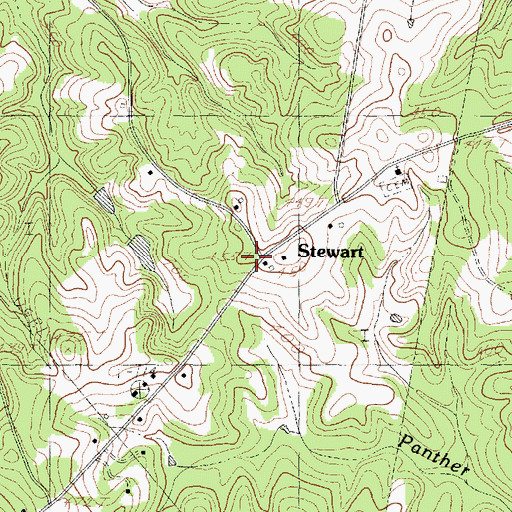 Topographic Map of Stewart, TX