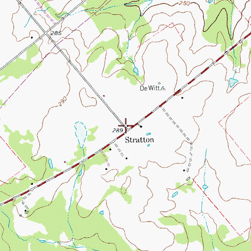 Topographic Map of Stratton, TX