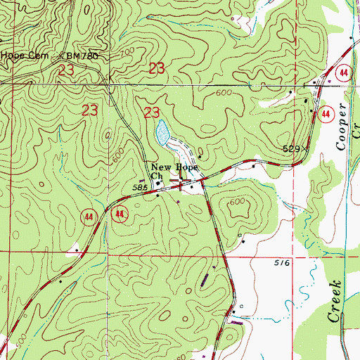 Topographic Map of Scuffle Grit Cemetery, AL