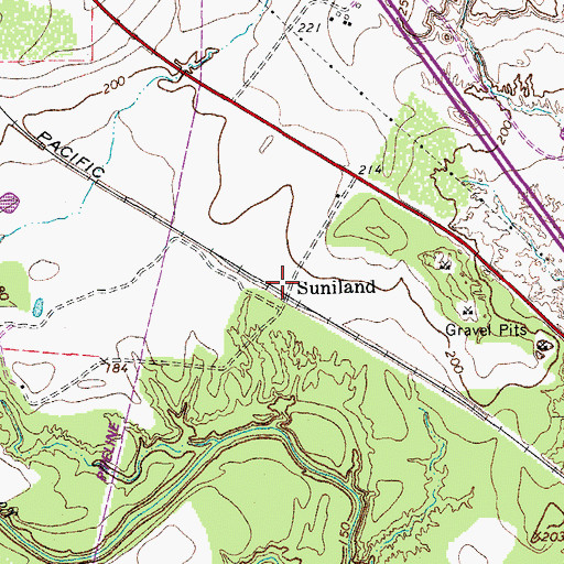 Topographic Map of Suniland, TX