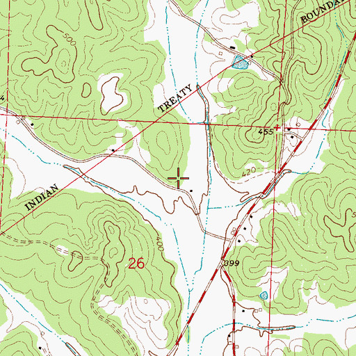 Topographic Map of Shelton Cemetery, AL