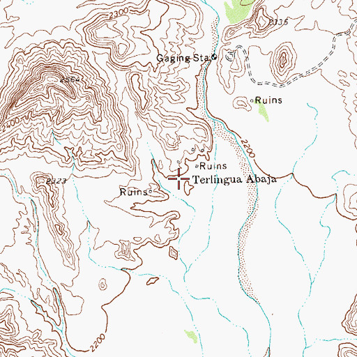 Topographic Map of Terlingua Abaja, TX