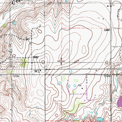 Topographic Map of Thrift, TX