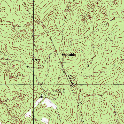 Topographic Map of Venable, TX