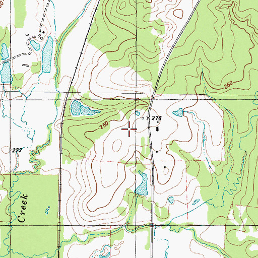 Topographic Map of Walda, TX