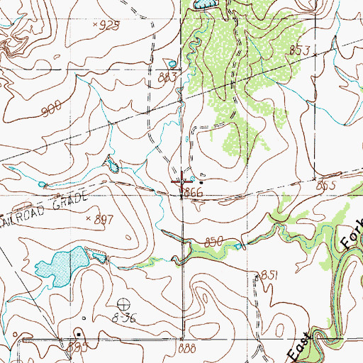 Topographic Map of Walton, TX