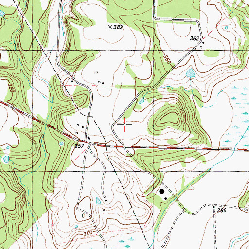 Topographic Map of Ward, TX