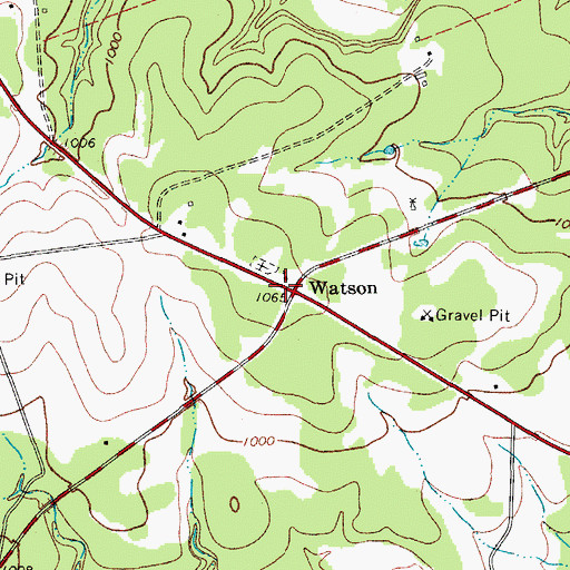 Topographic Map of Watson, TX