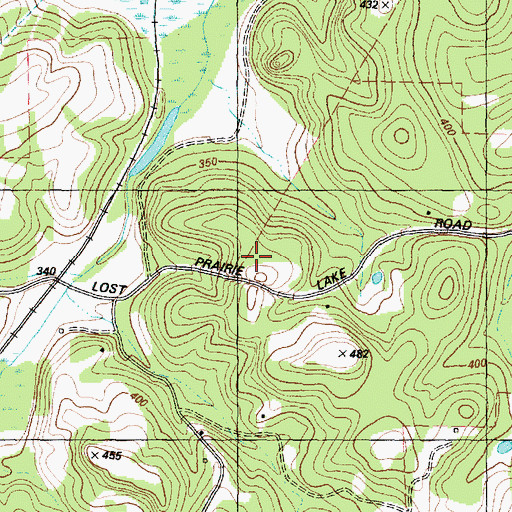 Topographic Map of Wells Creek, TX